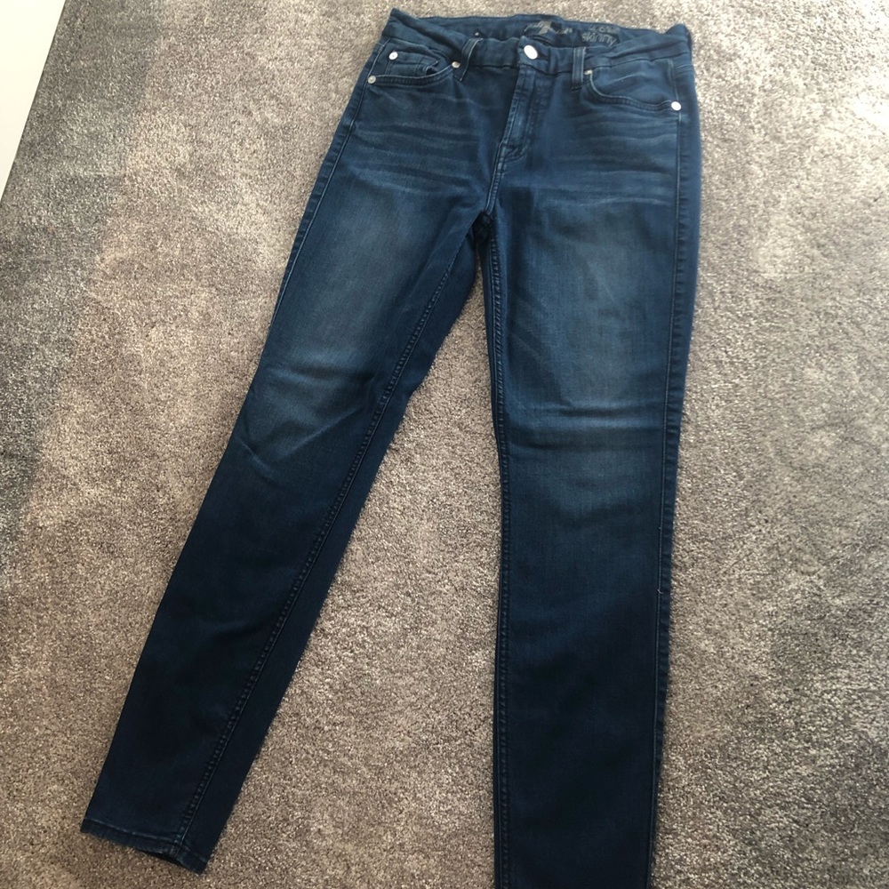 7 For All Mankind The Ankle Skinny Blue Jeans (27)